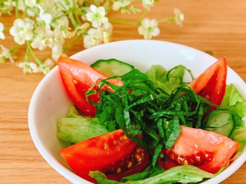 大葉しそと野菜サラダ♪